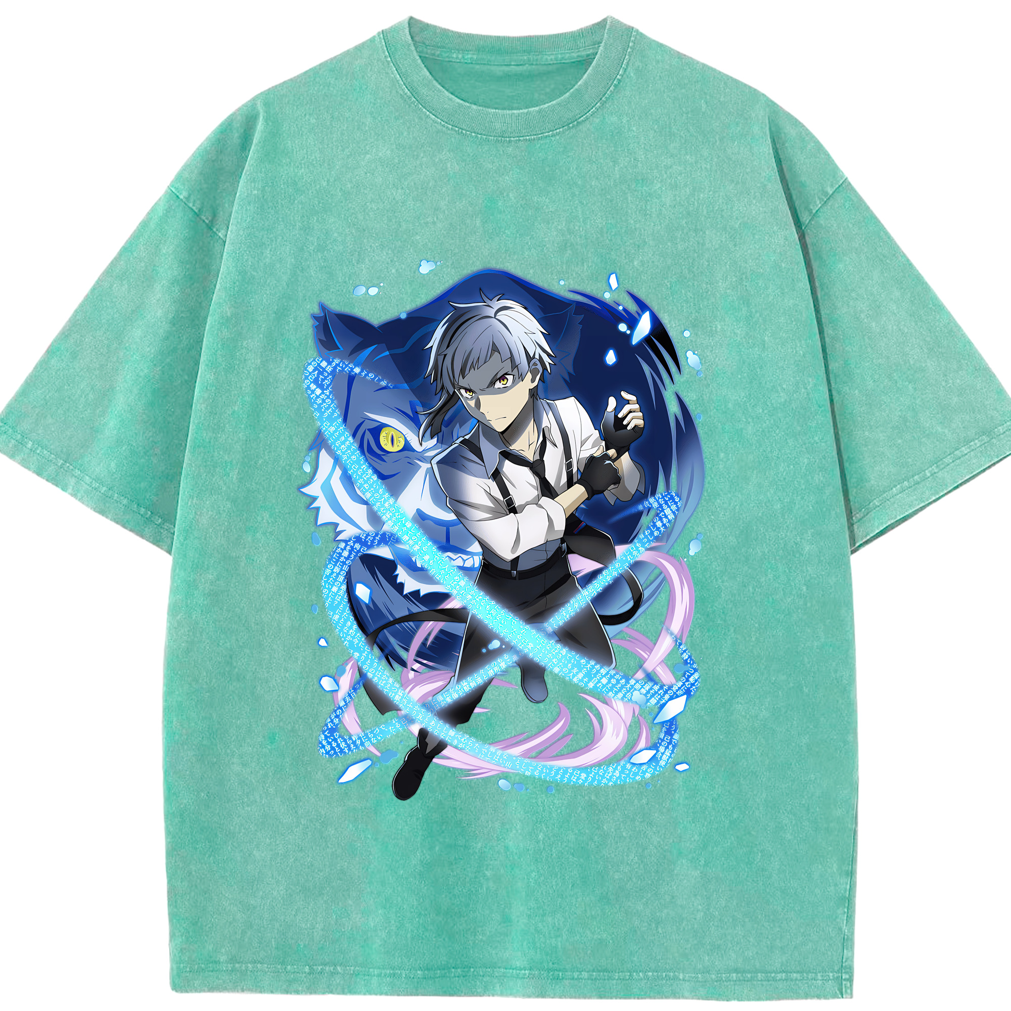 （画像用） 文豪ストレイドッグス Bungo Stray Dogs 綿100% ヴィンテージ風 半袖Tシャツ（フロントプリント）